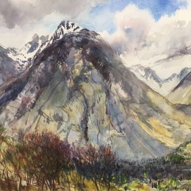 'Towards Stob Coire Nam Beith, Glencoe' by artist Julia Gurney